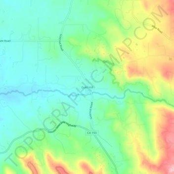 Gold Hill topographic map, elevation, terrain