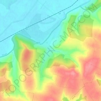 Cadea topographic map, elevation, terrain