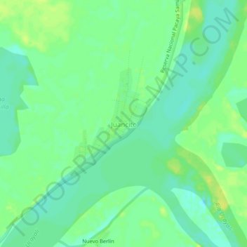 Juancito topographic map, elevation, terrain