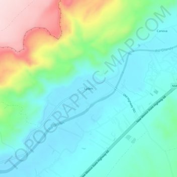 Lyden topographic map, elevation, terrain