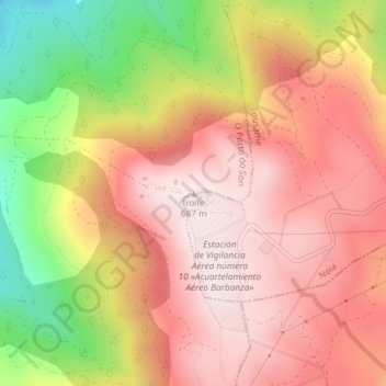 Iroite topographic map, elevation, terrain