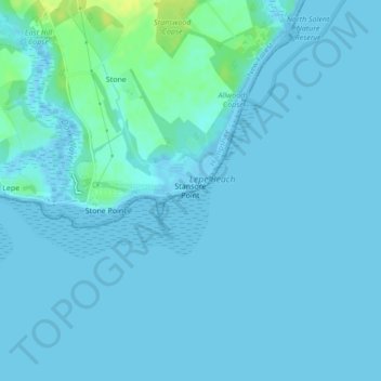 Stansore Point topographic map, elevation, terrain