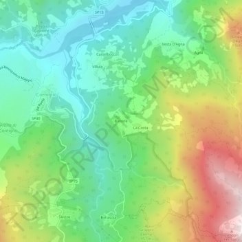 Ballone topographic map, elevation, terrain