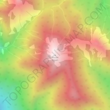 Mount Bryan topographic map, elevation, terrain