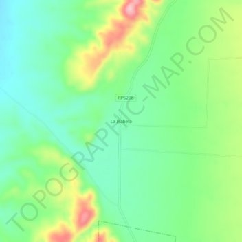 La Isabela topographic map, elevation, terrain