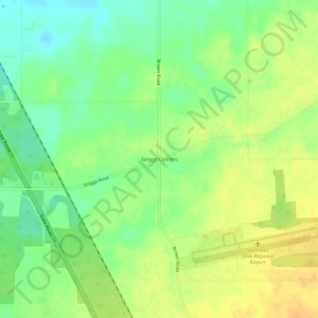 Griggs Corners topographic map, elevation, terrain