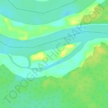 Isla Tres Troncos topographic map, elevation, terrain