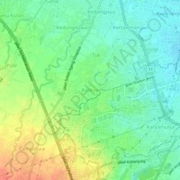Kalikoa topographic map, elevation, terrain
