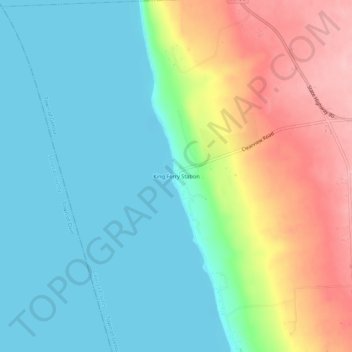 King Ferry Station topographic map, elevation, terrain