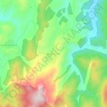Devesilovo topographic map, elevation, terrain