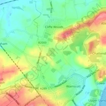 Silver Street topographic map, elevation, terrain