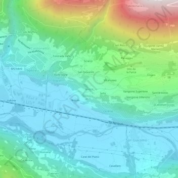 Brione topographic map, elevation, terrain