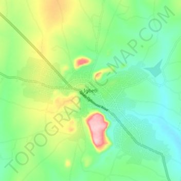 Igbeti topographic map, elevation, terrain