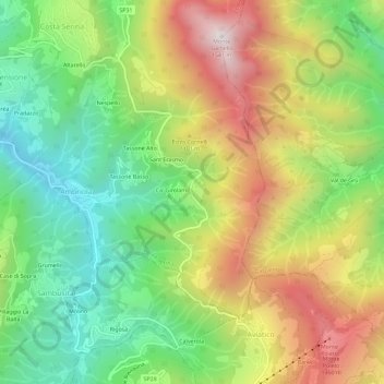 Trafficanti topographic map, elevation, terrain