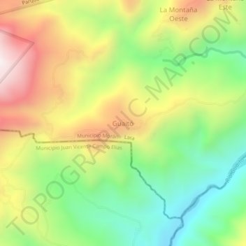 Guaitó topographic map, elevation, terrain