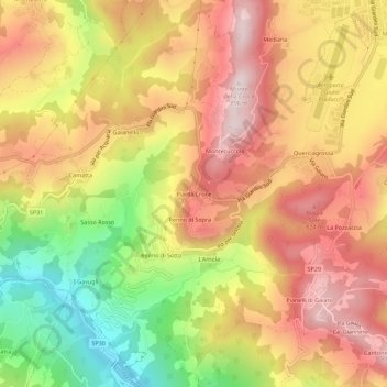 Pianta Croce topographic map, elevation, terrain