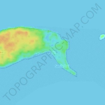 Auki topographic map, elevation, terrain