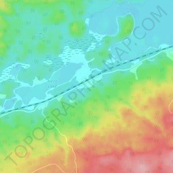 Aleza Lake topographic map, elevation, terrain