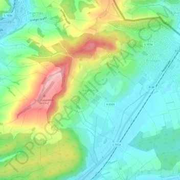 Rechberg topographic map, elevation, terrain