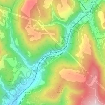 Nikep topographic map, elevation, terrain