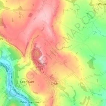 Plaistow Green topographic map, elevation, terrain