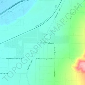 Grass Valley topographic map, elevation, terrain