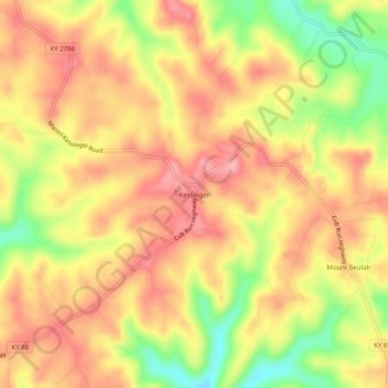 Kessinger topographic map, elevation, terrain
