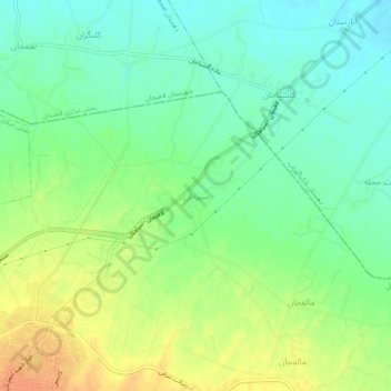 سپردان topographic map, elevation, terrain