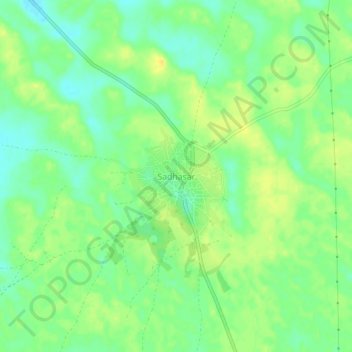 Sadhasar topographic map, elevation, terrain