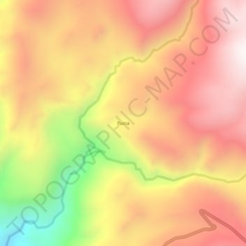 Puna topographic map, elevation, terrain