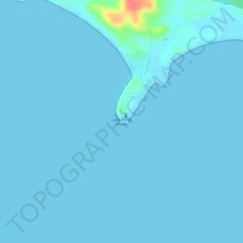 Cape Three Points topographic map, elevation, terrain