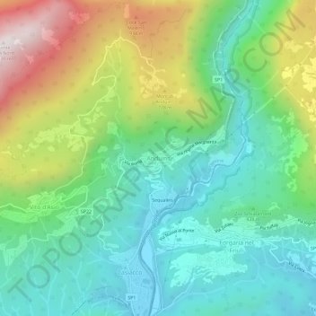 Anduins topographic map, elevation, terrain