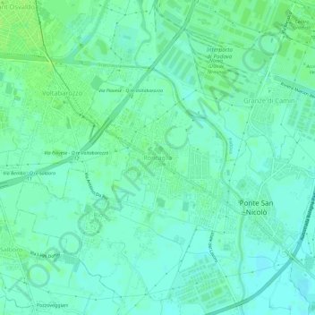 Roncaglia topographic map, elevation, terrain