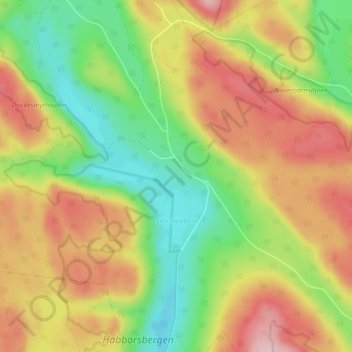 Habborn topographic map, elevation, terrain