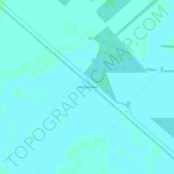 Villa Carolina topographic map, elevation, terrain