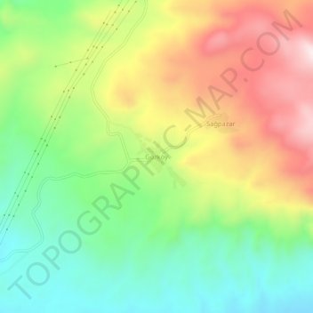 Gözköy topographic map, elevation, terrain
