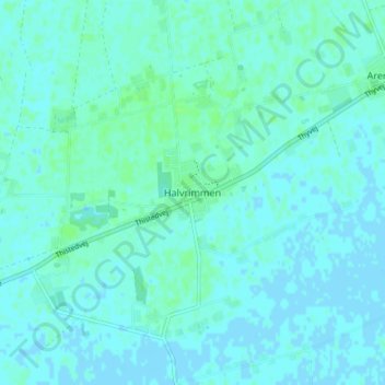 Halvrimmen topographic map, elevation, terrain