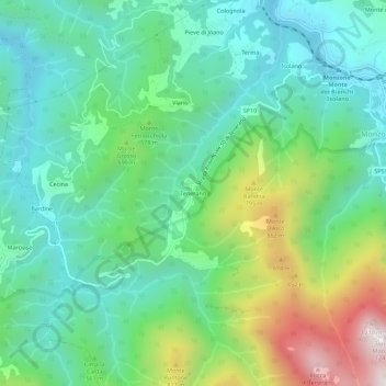 Tenerano topographic map, elevation, terrain
