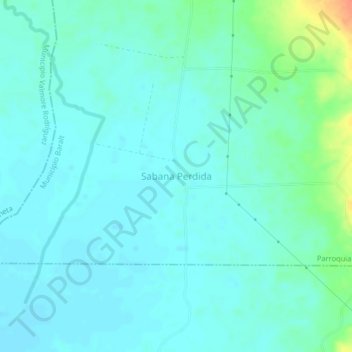Sabana Perdida topographic map, elevation, terrain