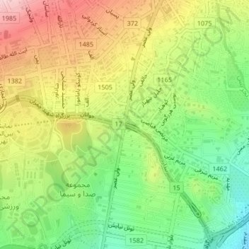 Parkway topographic map, elevation, terrain