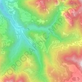 Camposilvano topographic map, elevation, terrain