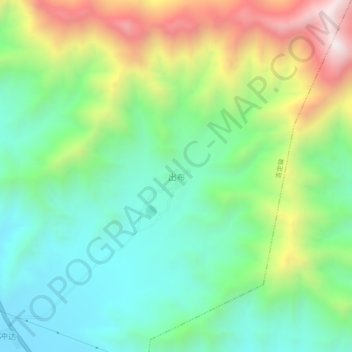 Chubu topographic map, elevation, terrain