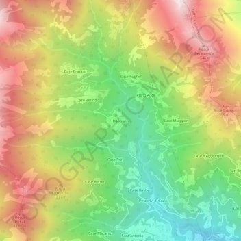 Ritornato topographic map, elevation, terrain