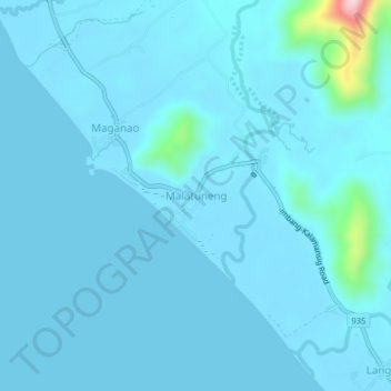 Malatuneng topographic map, elevation, terrain