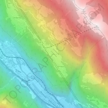 Sobrio topographic map, elevation, terrain