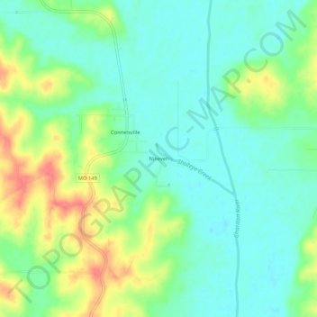Nineveh topographic map, elevation, terrain