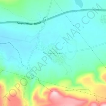 Venta de Bravo topographic map, elevation, terrain