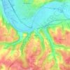 Puyrateau topographic map, elevation, terrain