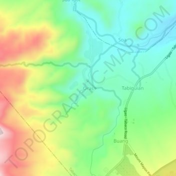 Oras topographic map, elevation, terrain
