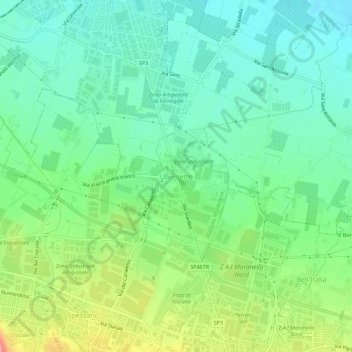 Ubersetto topographic map, elevation, terrain
